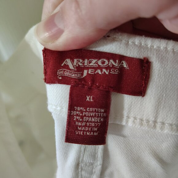 Arizona Jean's White Ripped Overalls XL - Picture 7 of 10